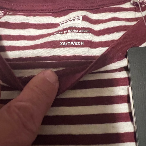 Women's Levi's GAME DAY TEE Nova Stripe Burgundy
Red Size Extra Small (E2) - Picture 5 of 7